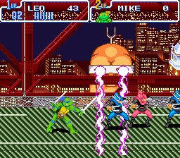 Teenage Mutant Ninja Turtles - Turtles in Time (Japan) In game screenshot